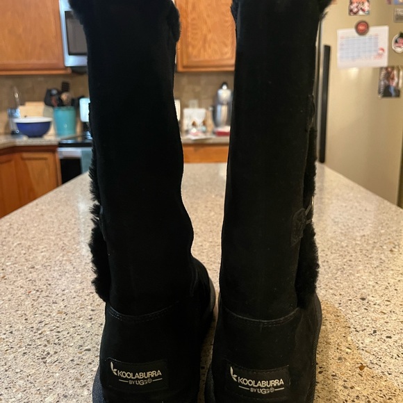 Koolaburra Black Suede Button-Detail Boots - Picture 5 of 9